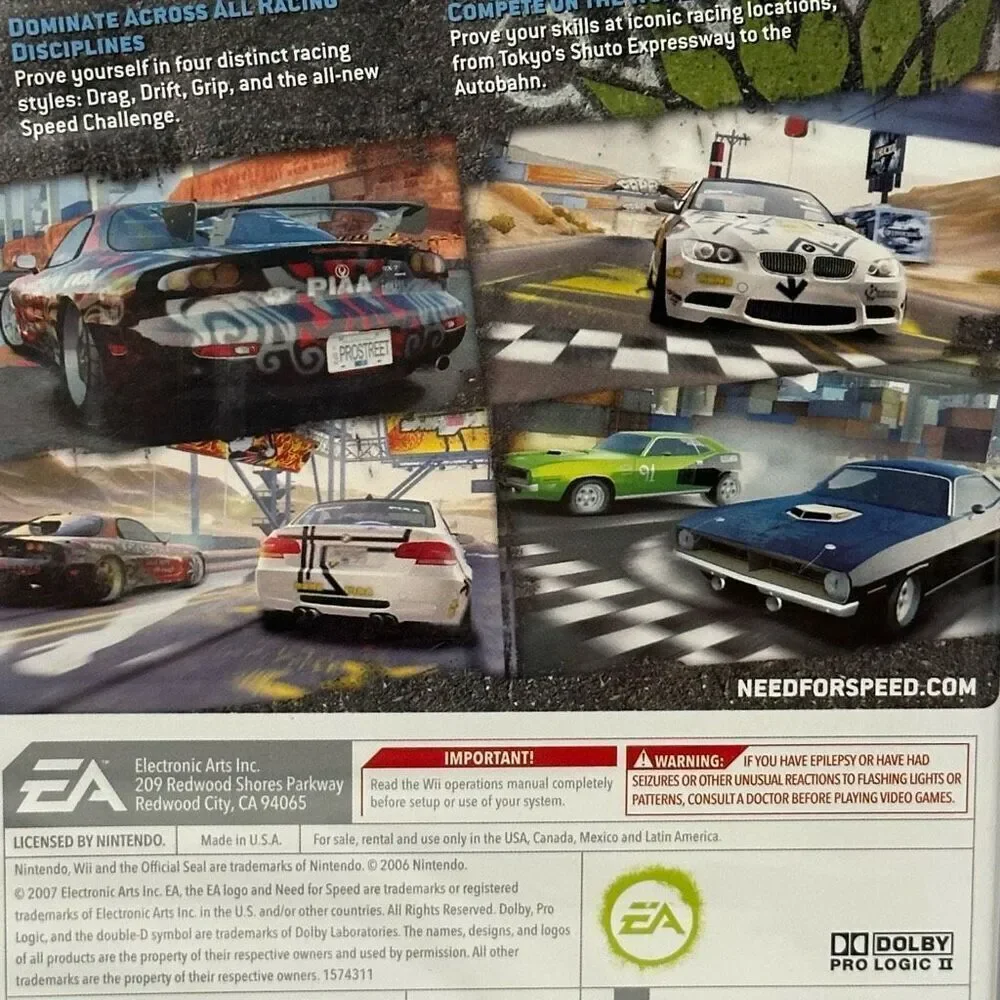 Nintendo Wii Game Need for Speed: Prostreet New